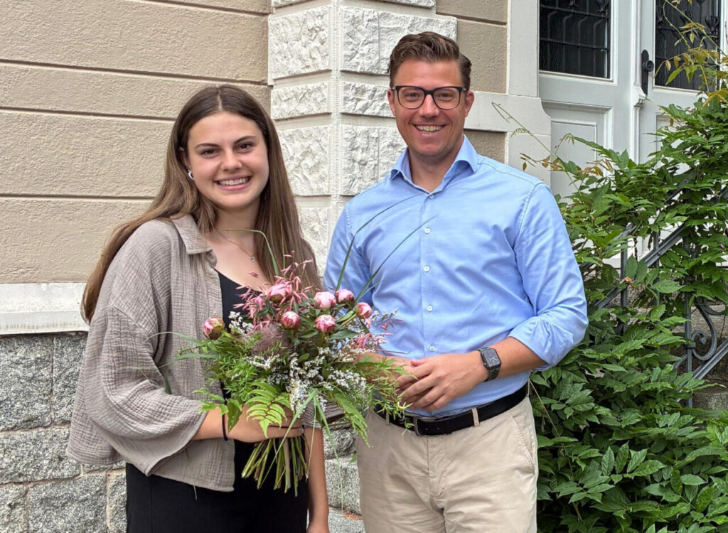 Teresa Männle und OB Gregor Bühler (Oberkirch)