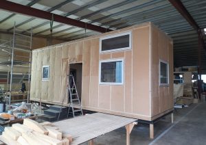 Tiny-Haus Bauphase Werkstatt