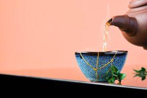 Kintsugi Teeschale Kanne