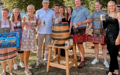 Helfer und Organisatoren beim Dorffest Zusenhofen