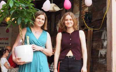 Sahra Mirow und Amelie Vollmer (Die Linke)