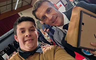 Mattéo Jacques und Emmanuel Macron