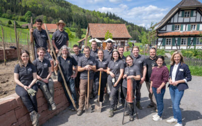 Jungwinzer bei den Vogtsbauernhöfen