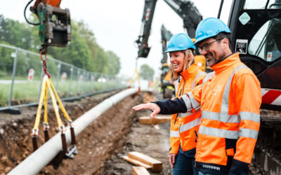 Arbeiten am Wasserstoffnetz
